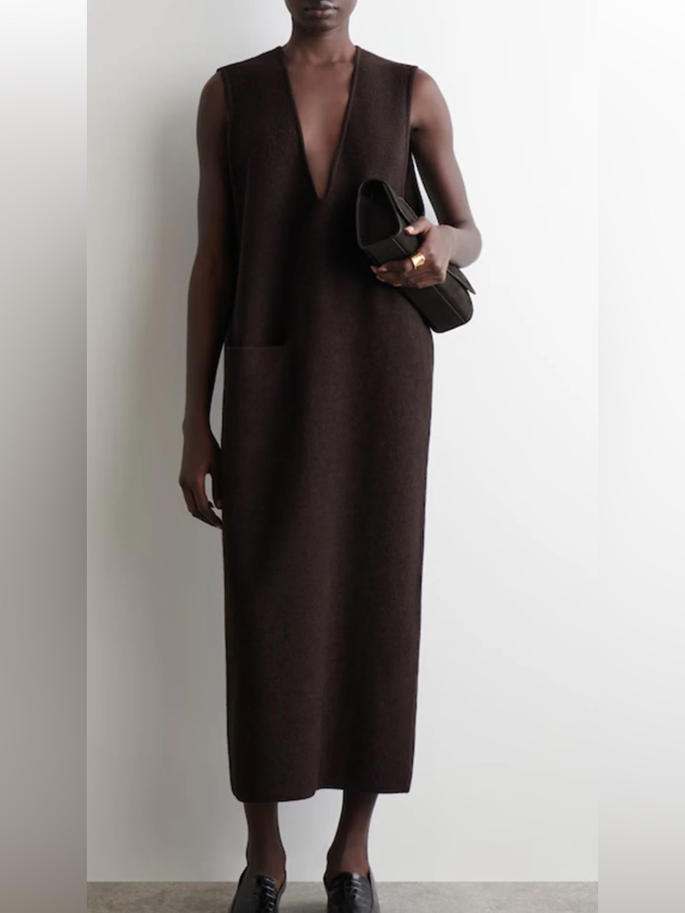 COS Boiled-Wool Midi Dress